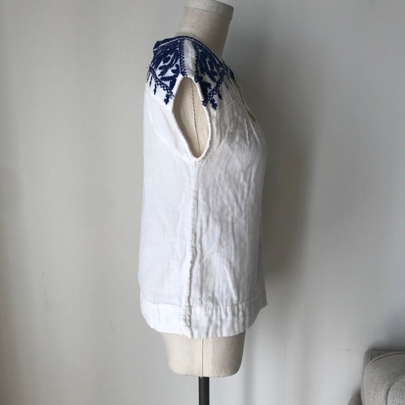 Lucky Brand Blue Embroider Top - Picture 3 of 4